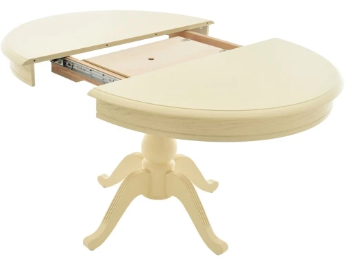 Обеденная группа (Стол Фабрицио-1 D100 и 4 стула Бурбон), слоновая кость