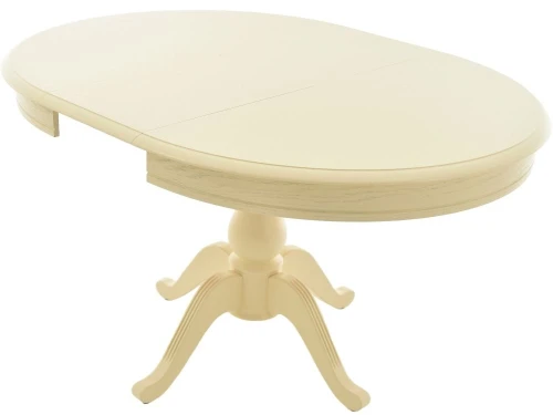 Обеденная группа (Стол Фабрицио-1 D100 и 4 стула Бурбон), слоновая кость