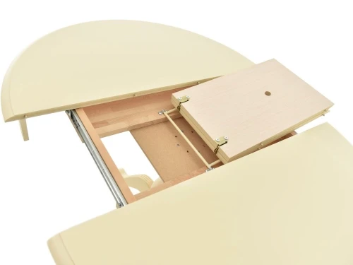 Обеденная группа (Стол Фабрицио-1 D100 и 4 стула Бурбон), слоновая кость