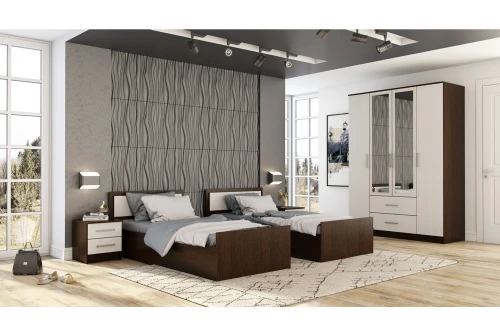 Шкаф 4-х дверный Фиеста, венге/лоредо