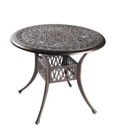 Стол из литого алюминия ФЕНИКС «FENIX» D90  -  Бронза