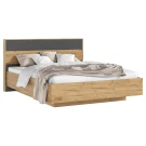 Кровать парящая с подъемным механизмом Роджина 1,6 м, Графит, Дуб крафт