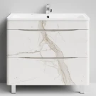 Тумба Адель 90 напольный, Мрамор Белый натур милк ПВХ 2537 Vodok с раковиной в комплекте Тумба Адель 90 напольный, Мрамор Белый натур милк ПВХ 2537 Vodok с раковиной в комплекте