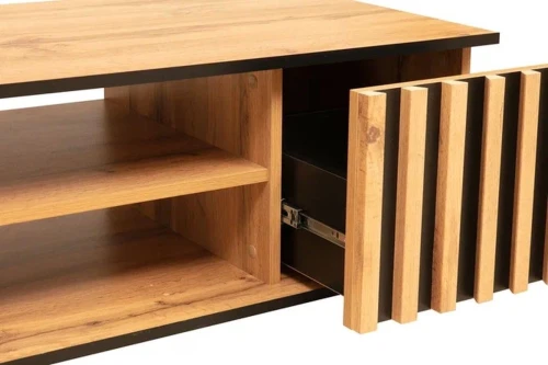 Тумба под ТВ Либерти 51.07 (опора h20) Дуб вотан/Черный