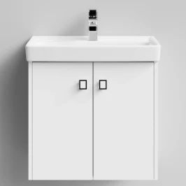 Тумба Мона 60 подвесной, двери, белый