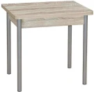 Эко 80х60 стол обеденный раскладной / Дуб сонома/металлик Эко 80х60 стол обеденный раскладной / Дуб сонома/металлик