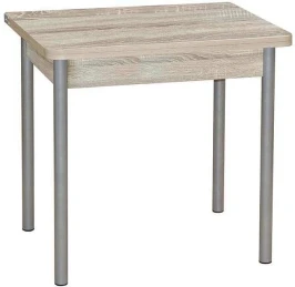 Эко 80х60 стол обеденный раскладной / Дуб сонома/металлик