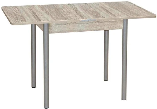 Эко 80х60 стол обеденный раскладной / Дуб сонома/металлик