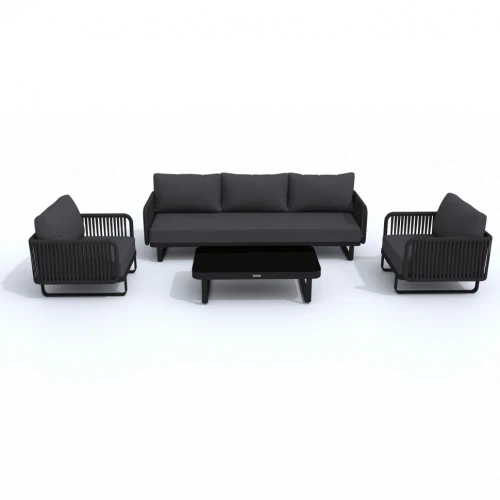 Лаунж зона BELLISA с трехместным диваном - антрацит