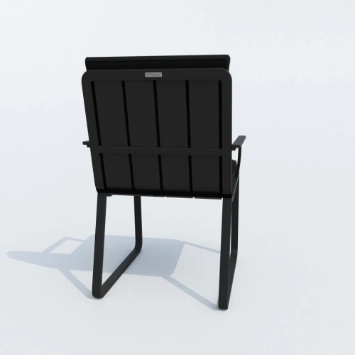 Обеденная группа DIVA ALBA  каркас карбон / стол стекло диа 110 / ткань черная