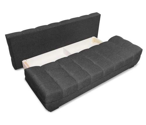 Диван еврокнижка Орион, рогожка  черная,144