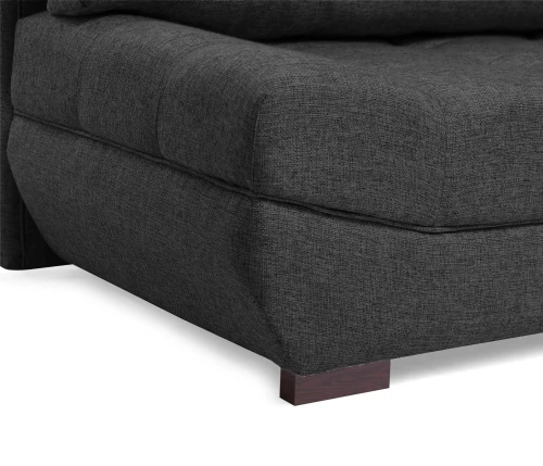 Диван еврокнижка Орион, рогожка  черная,144