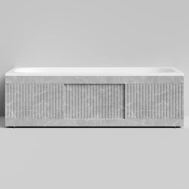 Экран-купе Тач 1800, 3 раздвижные двери, Мрамор Белый софт тач 4044-2