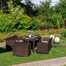 Обеденный комплект GRAND LANA LUX DINING XL коричневый