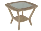 Стол журнальный Мельбурн со стеклом дуб сонома/дуб сонома