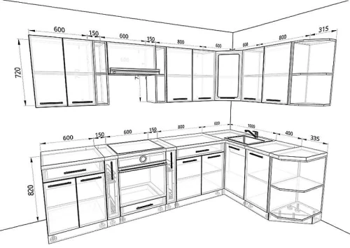 Кухня Базис Комплектация 43