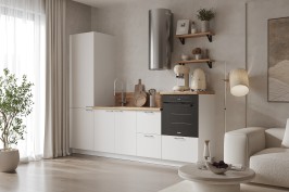 Готовая кухня КГ 2550 ПВХ, Белый софт матовый Арника РМ в.12