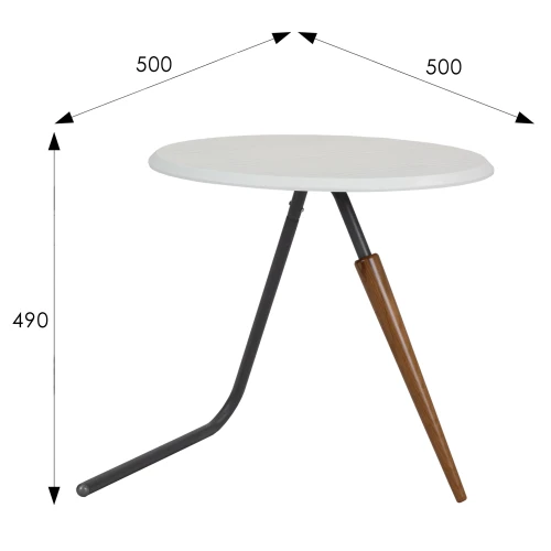 Стол журнальный Дуэт 7Н белый/серый бетон/бук