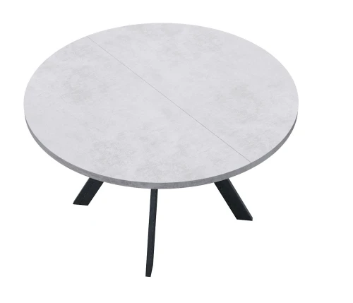 Стол DikLine RD100 Бетон/опоры черные