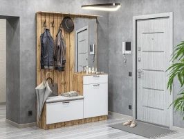 Готовая прихожая Стиль-02 White In 2S/Дуб Вотан