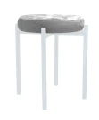 Комплект 2 шт. Табурет DikLine, M13 светло-серый, ножки белые