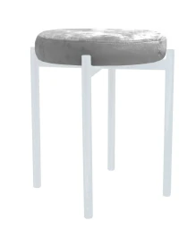 Комплект 2 шт. Табурет DikLine, M13 светло-серый, ножки белые