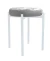 Комплект 2 шт. Табурет DikLine, M13 светло-серый, ножки белые