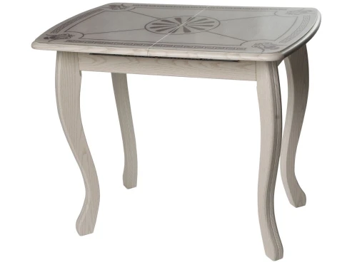 Стол М58 «Альба» мини стекло ДП1-02-06, Инкрустация-2, патина 25