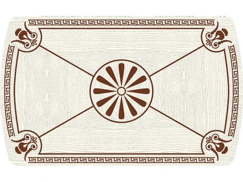 Стол М58 «Альба» мини стекло ДП1-02-06, Инкрустация-2, патина 25