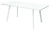 Стол ФИН 140 Белый, стекло/ Белый каркас М-City