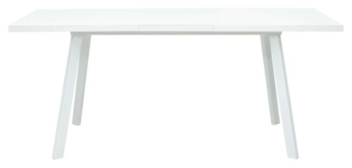 Стол ФИН 140 Белый, стекло/ Белый каркас М-City