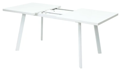 Стол ФИН 140 Белый, стекло/ Белый каркас М-City
