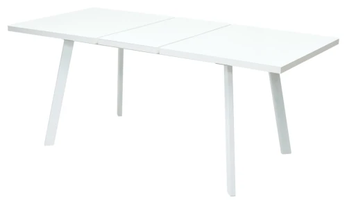 Стол ФИН 140 Белый, стекло/ Белый каркас М-City