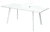 Стол ФИН 140 Белый, стекло/ Белый каркас М-City
