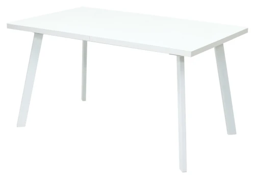Стол ФИН 140 Белый, стекло/ Белый каркас М-City