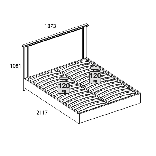 TOSCANA NEW, Кровать 180 с подъемником. Цвет ПЕРСИДСКИЙ ЖЕМЧУГ/КАНЬОН