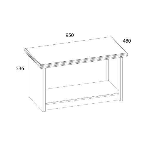 VALENCIA, Стол журнальный. Цвет СЕРЫЙ