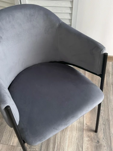 Стул ДИЛЛ, цвет H-14 Серый, велюр / черный каркас М-City