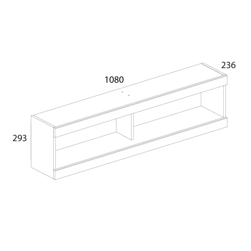 Полка 1CM, OSKAR , цвет дуб Санремо