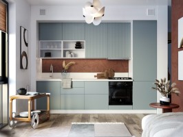 Модульная кухня Сиэль 3000 Мисти Грин МДФ Модульная кухня Сиэль 3000 Мисти Грин МДФ