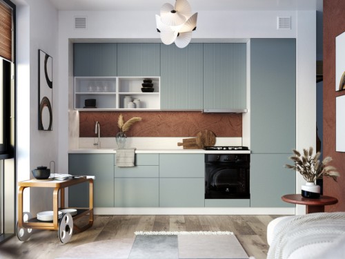 Модульная кухня Сиэль 3000 Мисти Грин МДФ