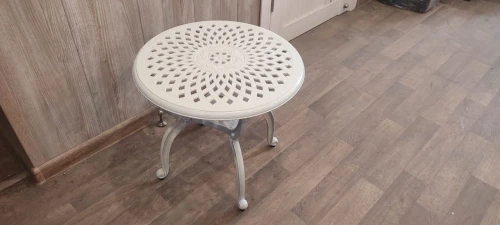 Стол круглый из литого алюминия Белград «Belgrade» белый 6366-2