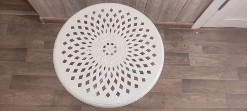 Стол круглый из литого алюминия Белград «Belgrade» белый 6366-2