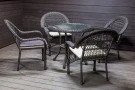 Садовый комплект из искусственного ротанга Мэдисон НЬЮ (Medison NEW) стол круглый D90 + 4 кресла с подушками на сиденье