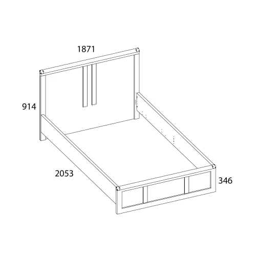 Кровать 180, MAGELLAN, цвет Сосна винтаж