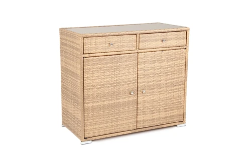 "Мальта" тумба плетеная из искусственного ротанга, цвет соломенный