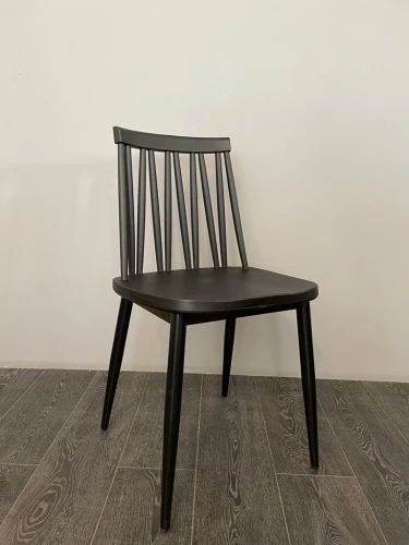 GH105/DC455 Стул пластиковый, ЧЕРНЫЙ, каркас металл черный