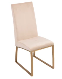 Стул обеденный Милан MC819-BG-1, 63х45х99, бежевый/матовое золото