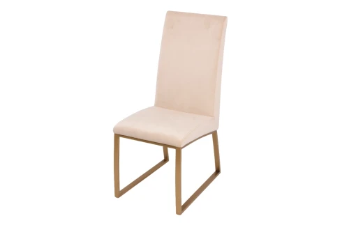 Стул обеденный Милан MC819-BG-1, 63х45х99, бежевый/матовое золото