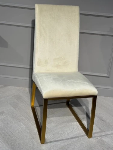 Стул обеденный Милан MC819-BG-1, 63х45х99, бежевый/матовое золото